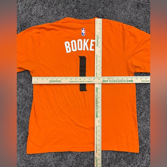 Adidas Phoenix Suns Devin Booker Shirt Adult Extra Large Orange Cotton NBA EUC! - Picture 6 of 6